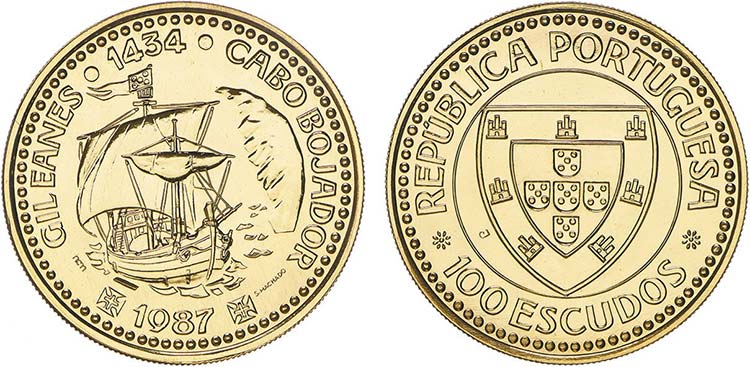 República - Ouro - 100$00 1987; ... 
