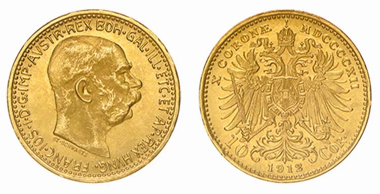 Austria - Gold - 10 Corona 1912; ... 