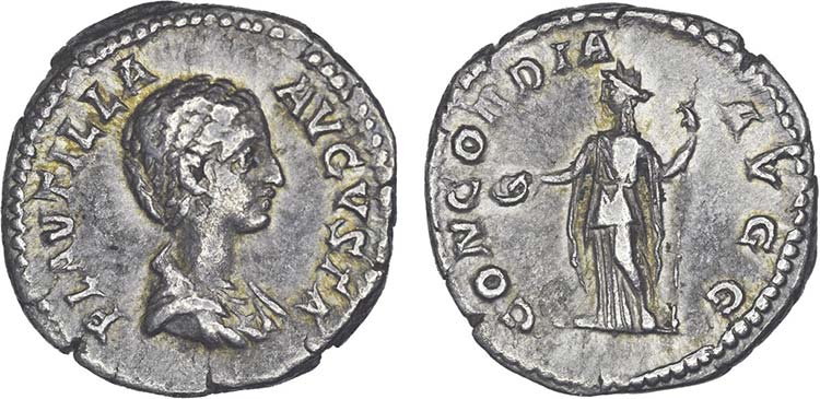 Roman - Plautilla - Denarius; ... 