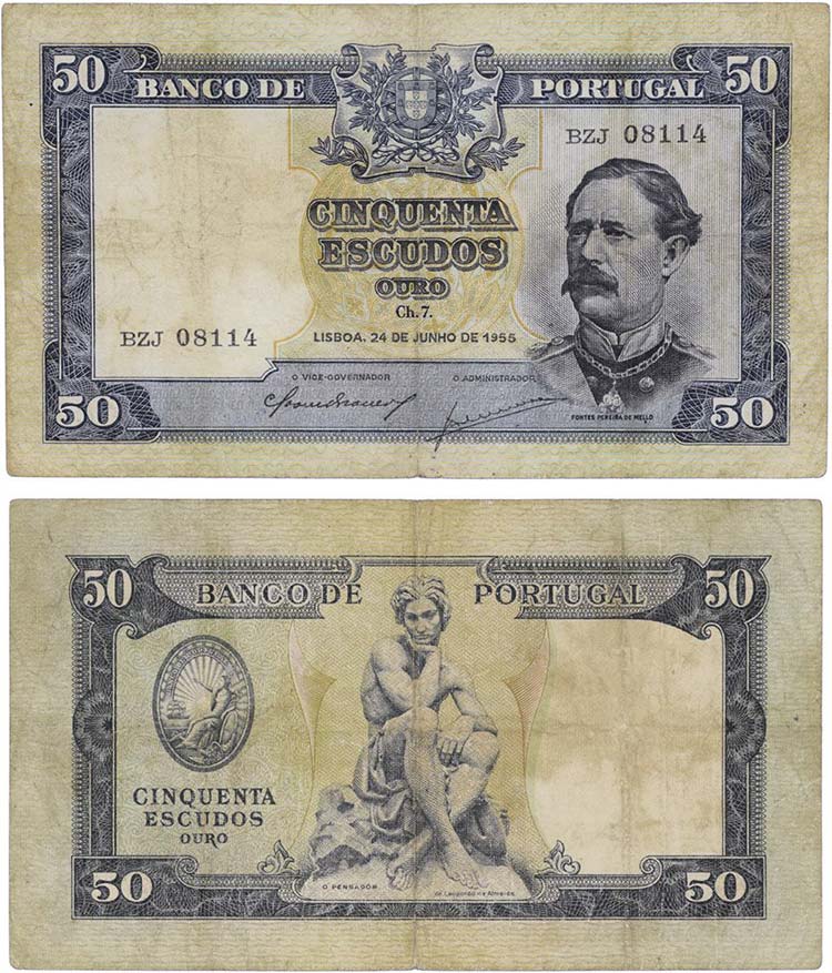 Notas - Banco de Portugal - 50$00 ... 