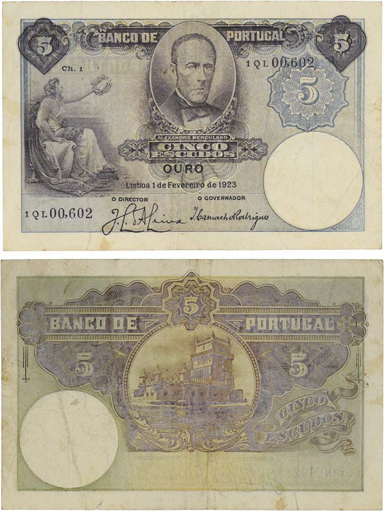Notas - Banco de Portugal - 5$00 ... 