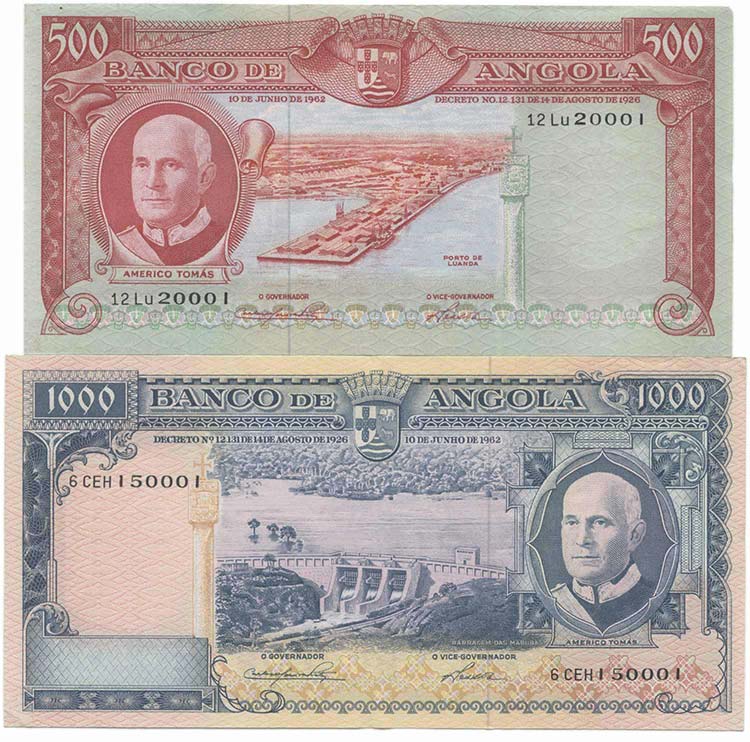 Paper Money - Angola - Lot (5 ... 