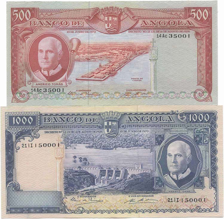 Paper Money - Angola - Lot (2 ... 