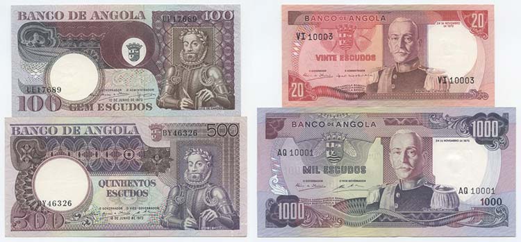 Paper Money - Angola - Lot (10 ... 