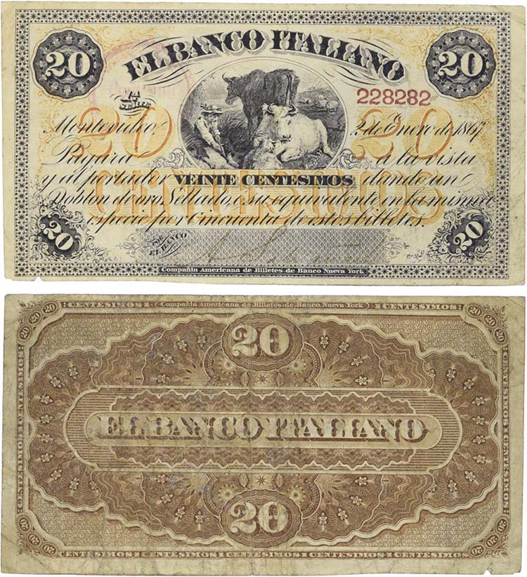 Paper Money - Uruguay - El Banco ... 