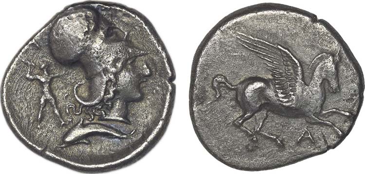 Greek - Stater; Corinthia; 405-345 ... 