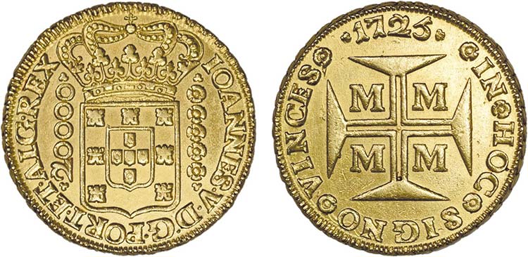 D. João V - Ouro - Dobrão 1725 ... 
