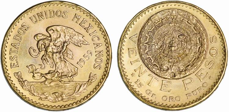 Mexico - Gold - 20 Pesos 1959; ... 