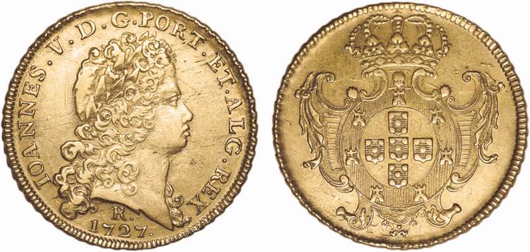 Ouro - Dobra 1727 R; a primeira ... 