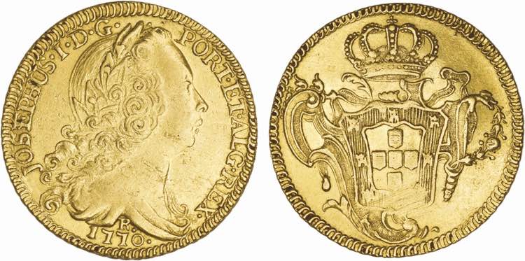 D. José I - Ouro - Peça 1770 R; ... 