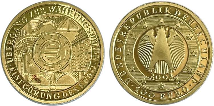 Germany - Gold - 100 Euro 2002; ... 