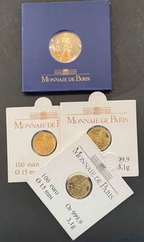 France - Gold - Lot (4 Coins) - ... 