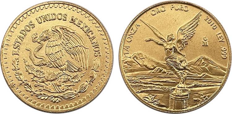 Mexico - Gold - 1/4 Onza 2010; ... 