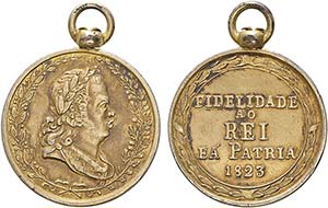 Medals - Silver/Gold - 1823 - Fidelidade ao ... 