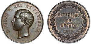 Medals - Copper - 1860 - D. Pedro V, ... 