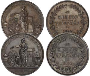 Medals - Lot (2 Medals) - Copper - 1863 - ... 