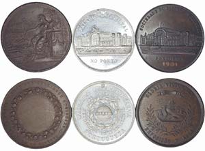 Medals - Lot (3 Medals) - Copper; Aluminium ... 