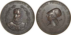 Medalhas - Cobre - 1880 - Comemorativa do ... 