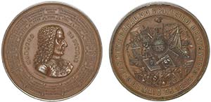 Medalhas - Lote (2 Medalhas) - Cobre - 1882 ... 