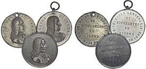 Medalhas - Lote (3 Medalhas) - Chumbo - 1882 ... 