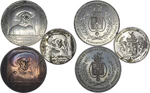 Medals - Lot (3 Medals) - Copper; Tin; Tin - ... 
