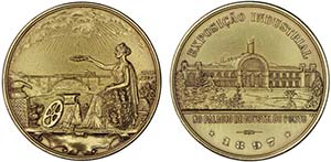 Medals - Silver/Gold - 1897 - A. Reno - ... 