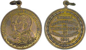 Medals - Copper (golden) - 1901 - D. Carlos ... 
