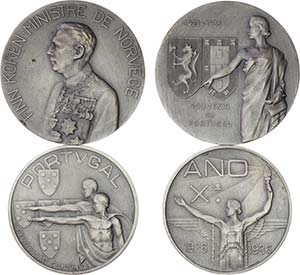 Medals - Lot (2 Medals) - Silver - 1935; ... 