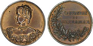 Medals - (mod.1902), classe cobre; medalha ... 