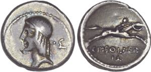 Romanas - República - Denário; 67 a.C.; C. ... 