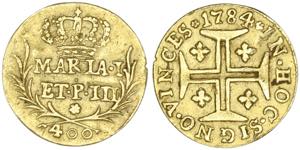 D. Maria I e D. Pedro III - Ouro - Cruzado ... 