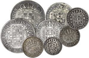 D. Maria I - Lote (8 moedas) - Cruzado Novo ... 