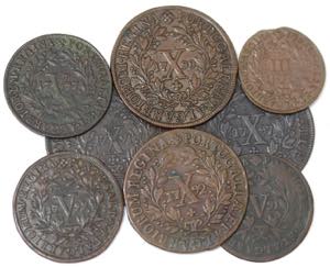 D. Maria I - Lote (8 moedas) - X Réis 1791 ... 
