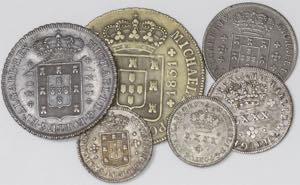 D. Miguel I - Lote (6 moedas) - Cruzado Novo ... 