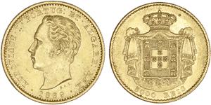D. Luís I - Ouro - 5000 Réis 1869; ... 