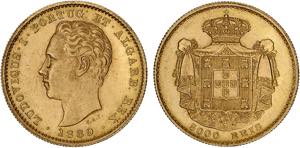 D. Luís I - Ouro - 5000 Réis 1889; ... 