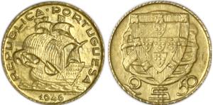 Portugal - Republic - Gold - Miniature 2$50 ... 
