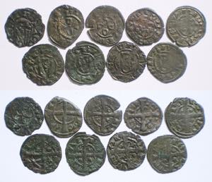 D. Sancho I / D. Sancho II - Lote (9 moedas) ... 