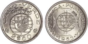 Cabo Verde - República - 2$50 1953; PROVA ... 