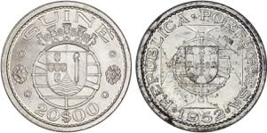 Guinea (Colony) - Republic - 20$00 1952; ... 