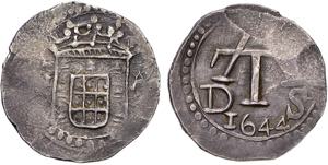 India - D. João IV (1640-1656) - Silver - 2 ... 