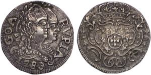 Índia - D. Maria I e D. Pedro III - Rupia ... 