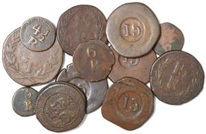 Índia - D. Maria II - Lote (12 moedas) - 30 ... 