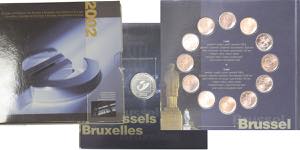 Bélgica - Emissão de 26 moedas de 1 e 2 ... 