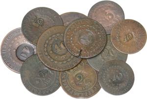 Brazil - Lote (11 moedas) - Carimbos - ... 