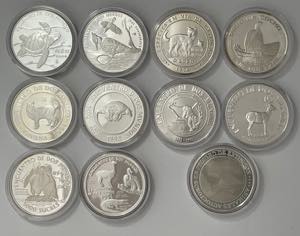 Spain - Prata Sterling - 10 moedas e 1 ... 