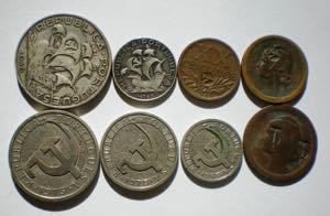 Curiosities - Lote (8 moedas) - 10$00 1940; ... 