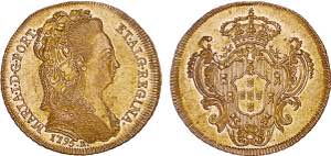 D. Maria I - Ouro - Peça 1795 R; brilho ... 
