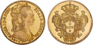 D. Maria I - Ouro - Peça 1800 R; G.33.20, ... 