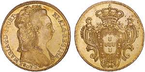 D. Maria I - Ouro - Peça 1803 R; G.33.25, ... 